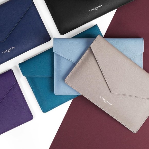 NWT Made in France Leather Crossbody Clutch Navy - Picture 10 of 13